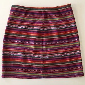 Colorful Aztec pattern pencil skirt